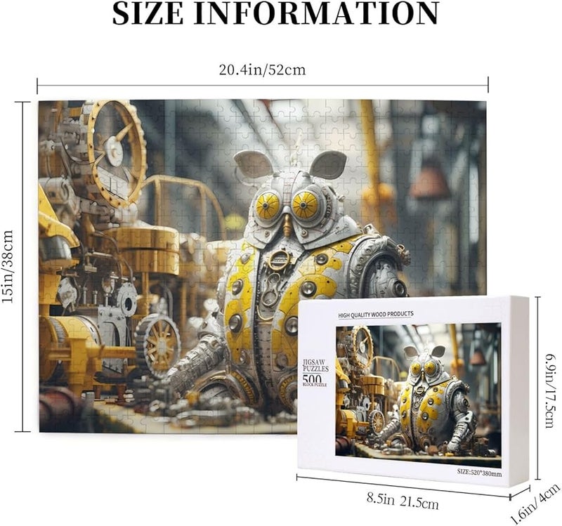 Phayah 500 Pieces Mechanical Moth Jigsaw Puzzle For Adults Home Decor Gift - Image 5